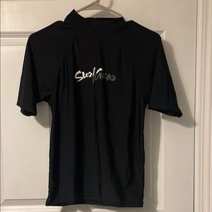 Rashgaurd Black Swim Top